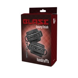Prestaloveshop Menottes Poignets Noir Simili Cuir Matelassé