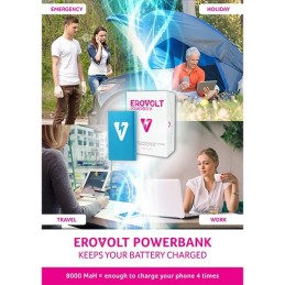 Prestaloveshop Erovolt Powerbank de Recharge Universelle pour