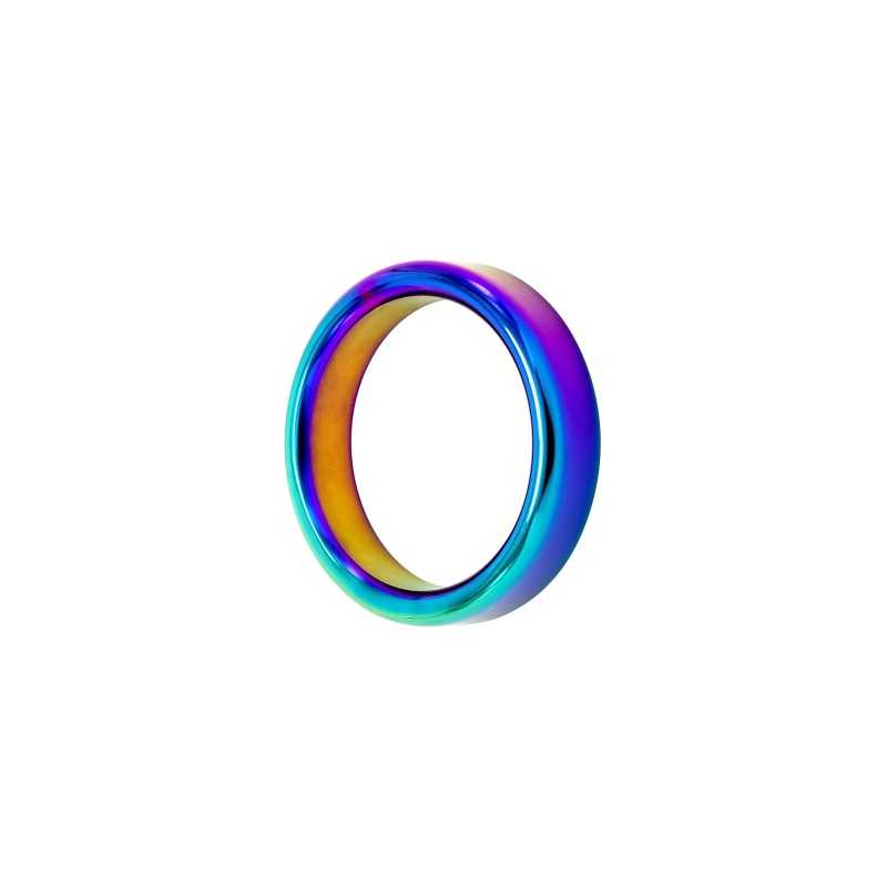 Prestaloveshop Cockring Rainbow Large Anneau Acier Irisé