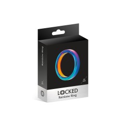 Prestaloveshop Cockring Rainbow Large Anneau Acier Irisé