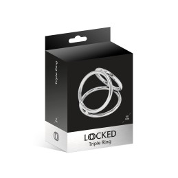 Prestaloveshop Cockring Triple Ring 3 Anneaux Acier