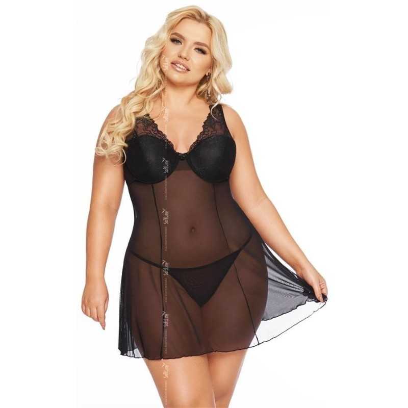 Prestaloveshop Berta Nuisette évasée Grande Taille Prestaloveshop Berta Nuisette évasée Grande Taille