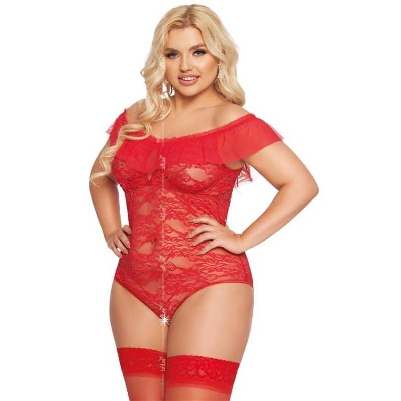 Prestaloveshop Kamila Body Ouvert et Volant Grande Taille Prestaloveshop Kamila Body Ouvert et Volant Grande Taille