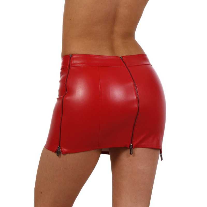 Prestaloveshop Jupe Simili Cuir 4 Zips Prestaloveshop Jupe Simili Cuir 4 Zips