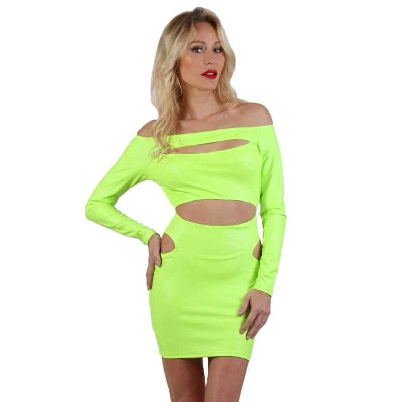 Prestaloveshop Robe Ajourée Wetlook Fluo Prestaloveshop Robe Ajourée Wetlook Fluo