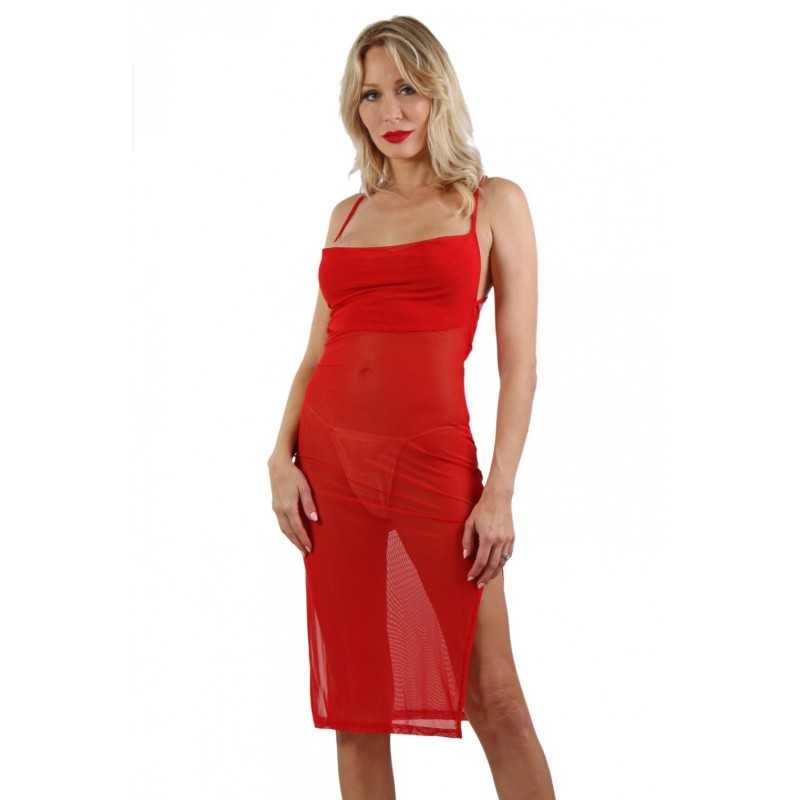 Prestaloveshop Robe Noire Micro Résille Dos Nu Bretelles Prestaloveshop Robe Noire Micro Résille Dos Nu Bretelles