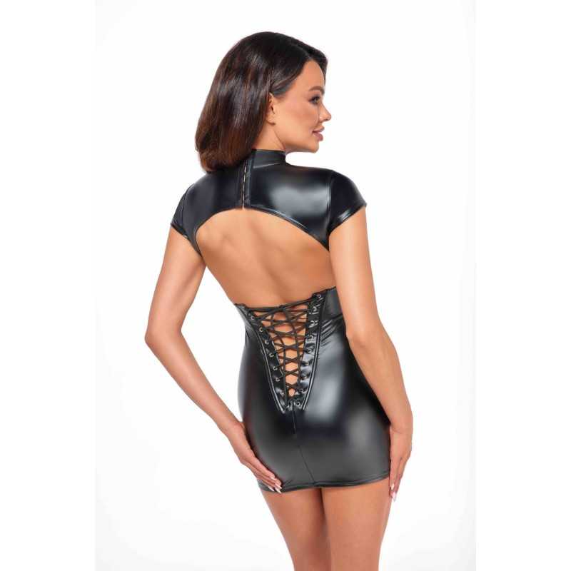 Prestaloveshop Robe Moulante Wetlook Dos Nu Laçage F309 Prestaloveshop Robe Moulante Wetlook Dos Nu Laçage F309
