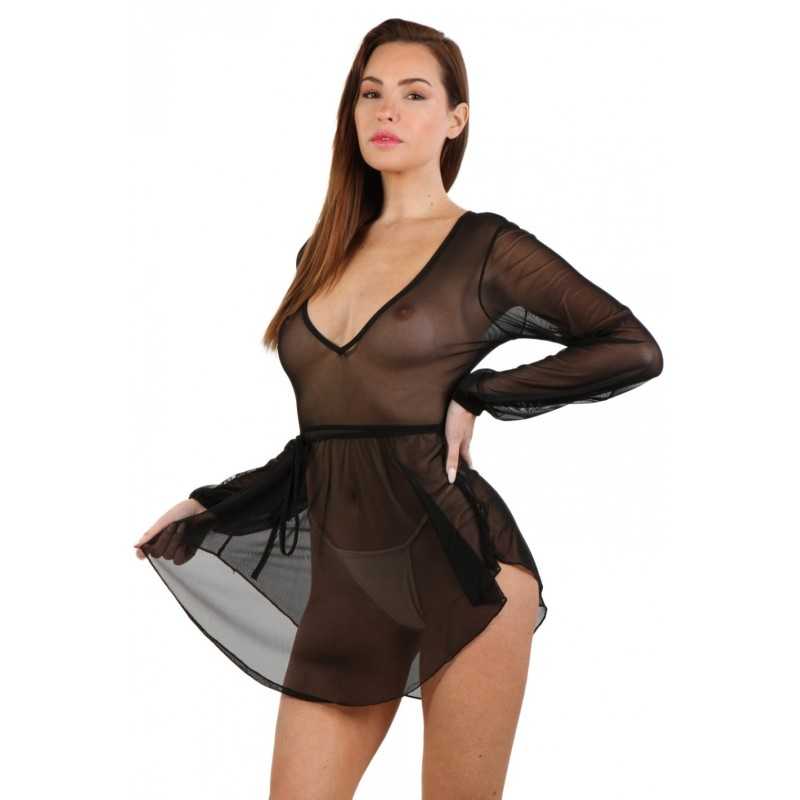 Prestaloveshop Robe Transparente Manches Longues Prestaloveshop Robe Transparente Manches Longues