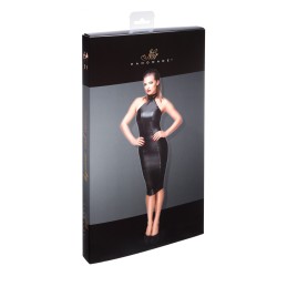 Prestaloveshop Robe Mi Longue Wetlook Ras De Cou Anneau Zip