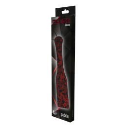 Prestaloveshop Paddle Tapette Simili Cuir et Brocard Rouge