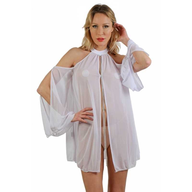 Prestaloveshop Robe Transparente Manches Longues Chainette Prestaloveshop Robe Transparente Manches Longues Chainette