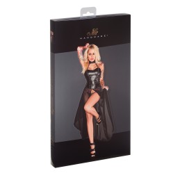 Prestaloveshop Robe Longue Effet Corset Wetlook Tour De Cou F139