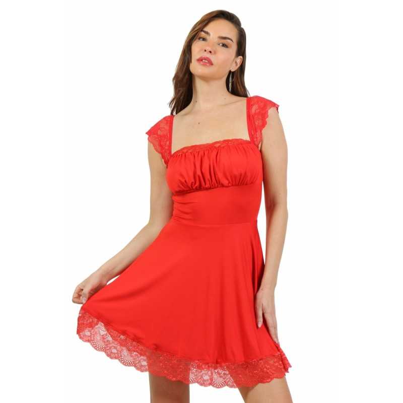Prestaloveshop Robe lycra évasée dentelle Prestaloveshop Robe lycra évasée dentelle