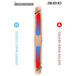 Prestaloveshop Dildo double dong "Thermo Réactive" Modèl 1