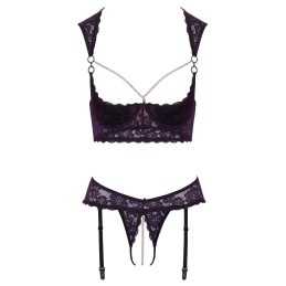 Prestaloveshop Ensemble Ouvert Dentelle Noire Soutien