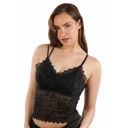 Prestaloveshop Top dentelle dos bretelles croisées