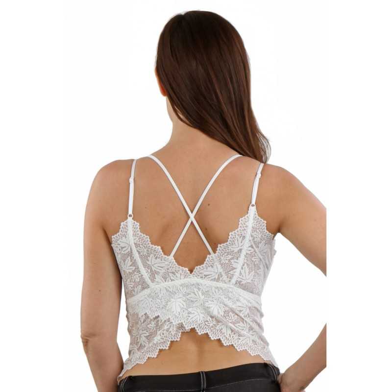 Prestaloveshop Top dentelle dos bretelles croisées Prestaloveshop Top dentelle dos bretelles croisées