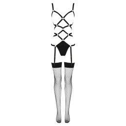 Prestaloveshop Thiara Ensemble Body guêpière harnais et bas