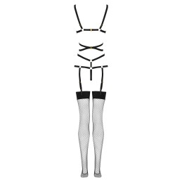 Prestaloveshop Thiara Ensemble Body guêpière harnais et bas