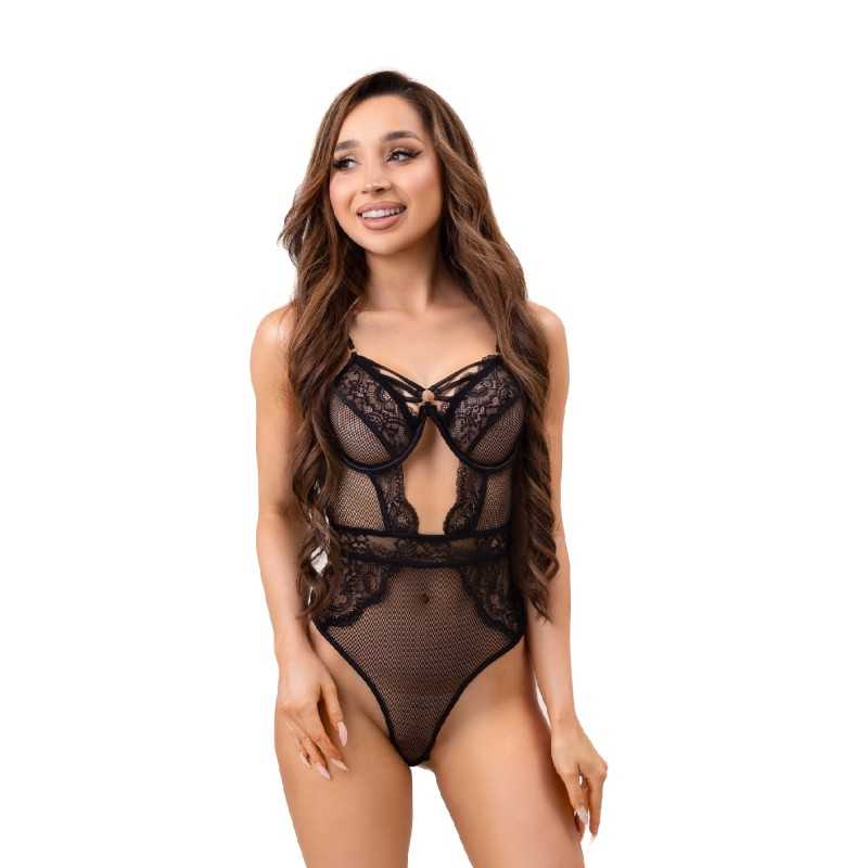 Prestaloveshop Paula Body résille dentelle et satin