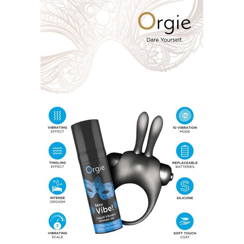 Prestaloveshop Kit Anneau vibrant et Sexy Vibe Liquid Vibrator