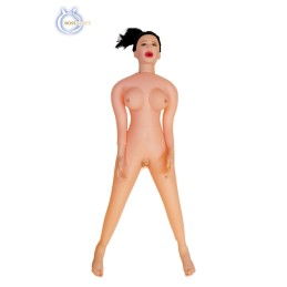 Angelina Poupée Gonflable Vibrante Visage 3D Bouche Anus Vagin