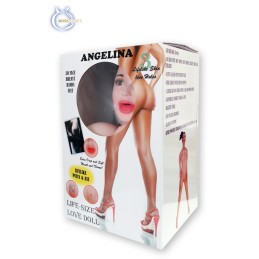 Prestaloveshop Angelina Poupée Gonflable Vibrante Visage 3D