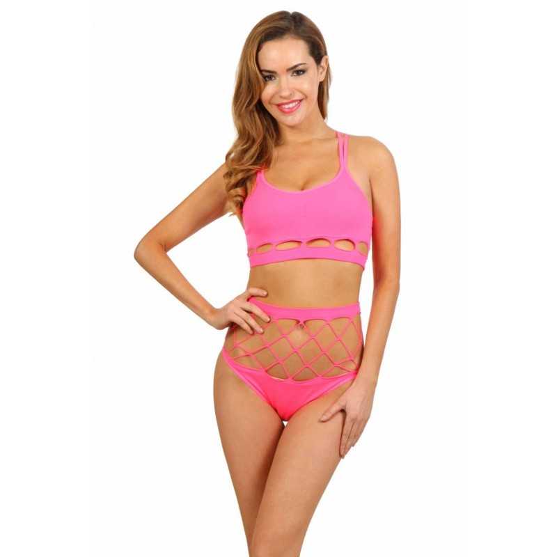 Ensemble brassière culotte résille Ensemble brassière culotte résille