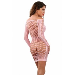 Robe Large Résille Manches Longues