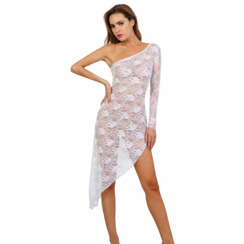 Robe Asymétrique Dentelle Robe Asymétrique Dentelle