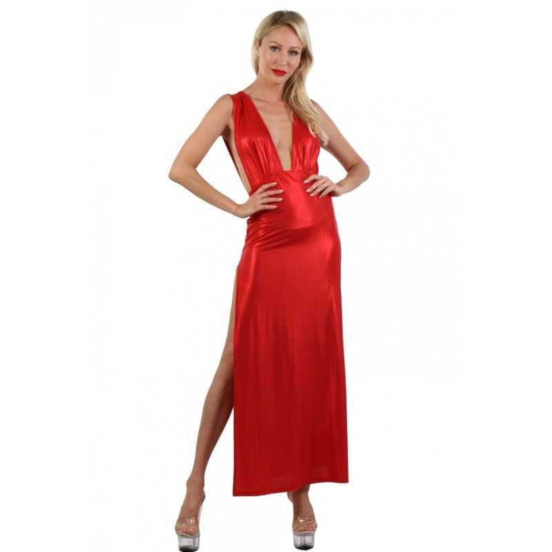 Robe Longue Irisé Large Décolleté Dos Nu Robe Longue Irisé Large Décolleté Dos Nu