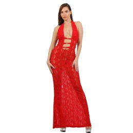 Robe Longue En Dentelle Large Décolleté
