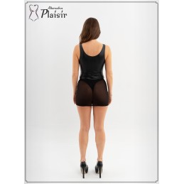 Prestaloveshop Jupe Moulant Wetlook Micro Résille Noire Apw09 Prestaloveshop Jupe Moulant Wetlook Micro Résille Noire Apw09