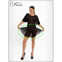 Prestaloveshop Jupe Évasée Micro Résille Noire Apr09 Prestaloveshop Jupe Évasée Micro Résille Noire Apr09