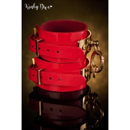 Menottes poignets Glossy anneau clip détachable doré Menottes poignets Glossy anneau clip détachable doré