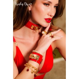 Menottes poignets Glossy anneau clip détachable doré Menottes poignets Glossy anneau clip détachable doré