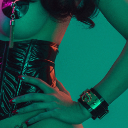 Menottes poignets Glossy anneau clip détachable doré Menottes poignets Glossy anneau clip détachable doré