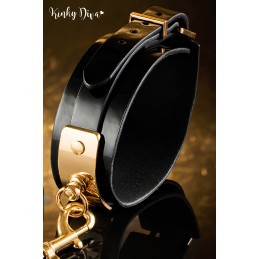 Collier Glossy & Laisse mousqueton doré Collier Glossy & Laisse mousqueton doré