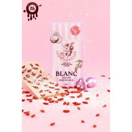 Tablette chocolat aphrodisiaque • Blanc, Noix de coco et baie de Goji • 100g Tablette chocolat aphrodisiaque • Blanc, Noix de coco et baie de Goji • 100g