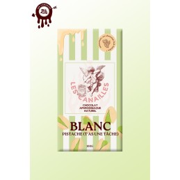 Tablette chocolat aphrodisiaque • Blanc, Pistache • 100g