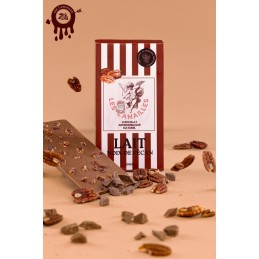 Tablette chocolat aphrodisiaque • Lait Noix de Pécan • 100g