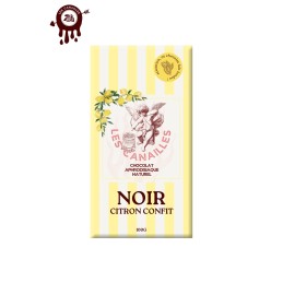 Tablette chocolat aphrodisiaque • Noir Citron confit • 100g Tablette chocolat aphrodisiaque • Noir Citron confit • 100g