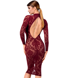 Prestaloveshop Robe mi-longue dos nu transparente flocage Prestaloveshop Robe mi-longue dos nu transparente flocage