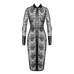 Prestaloveshop Robe mi longue dentelle noire wetlook F376 Prestaloveshop Robe mi longue dentelle noire wetlook F376