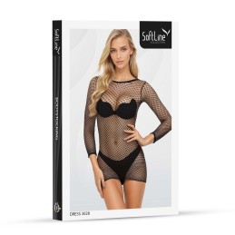 Robe résille noire manches longues Robe résille noire manches longues