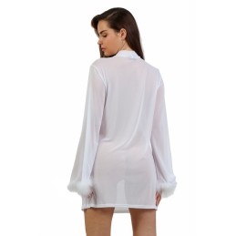 Robe tunique voile manches longues