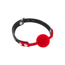 Prestaloveshop Bâillon Boule Noire et Rouge