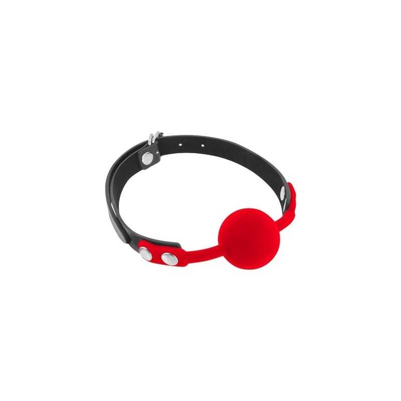 Prestaloveshop Bâillon Boule Noire et Rouge